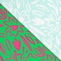 Preview: Canvas "Flowers"-grün/pink