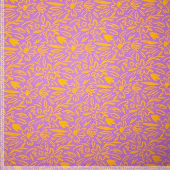 Canvas "Flowers"-lila/gelb