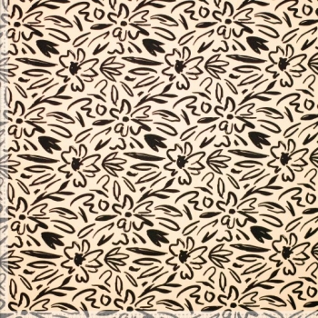 Canvas "Flowers"-beige/schwarz