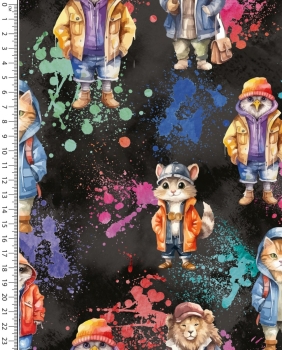 Jersey "Young animals"- schwarz