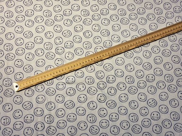 Baumwoll-Jersey Smileys Hilco Blau