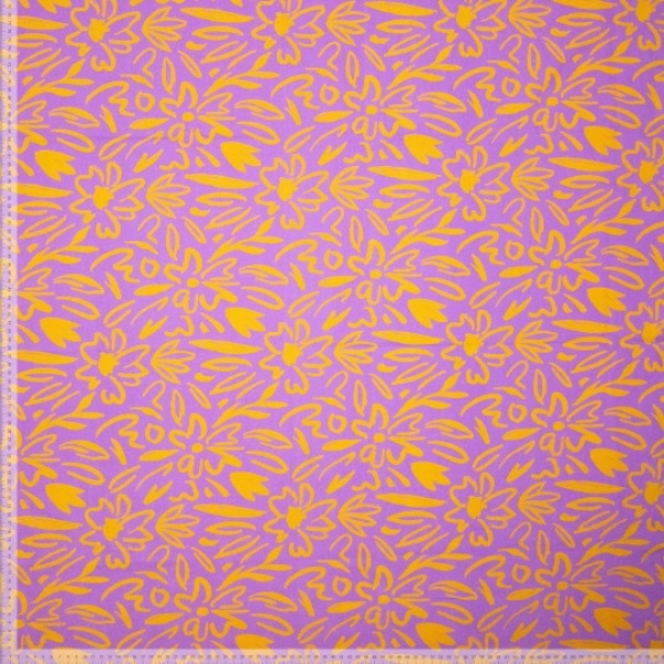 Canvas "Flowers"-lila/gelb